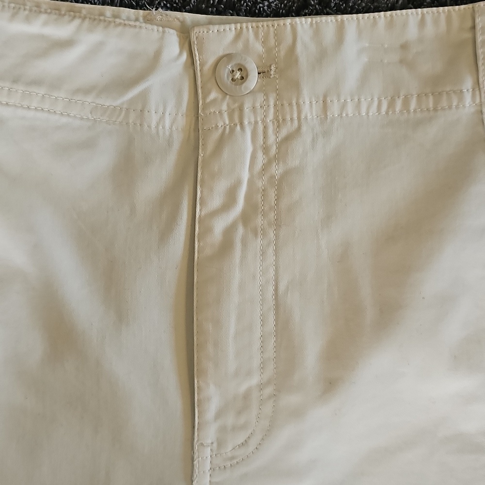 NWT Women's BP. Cotton Utility Shorts Pockets Zip/Button Closure Size 16 Ivory - Picture 11 of 13